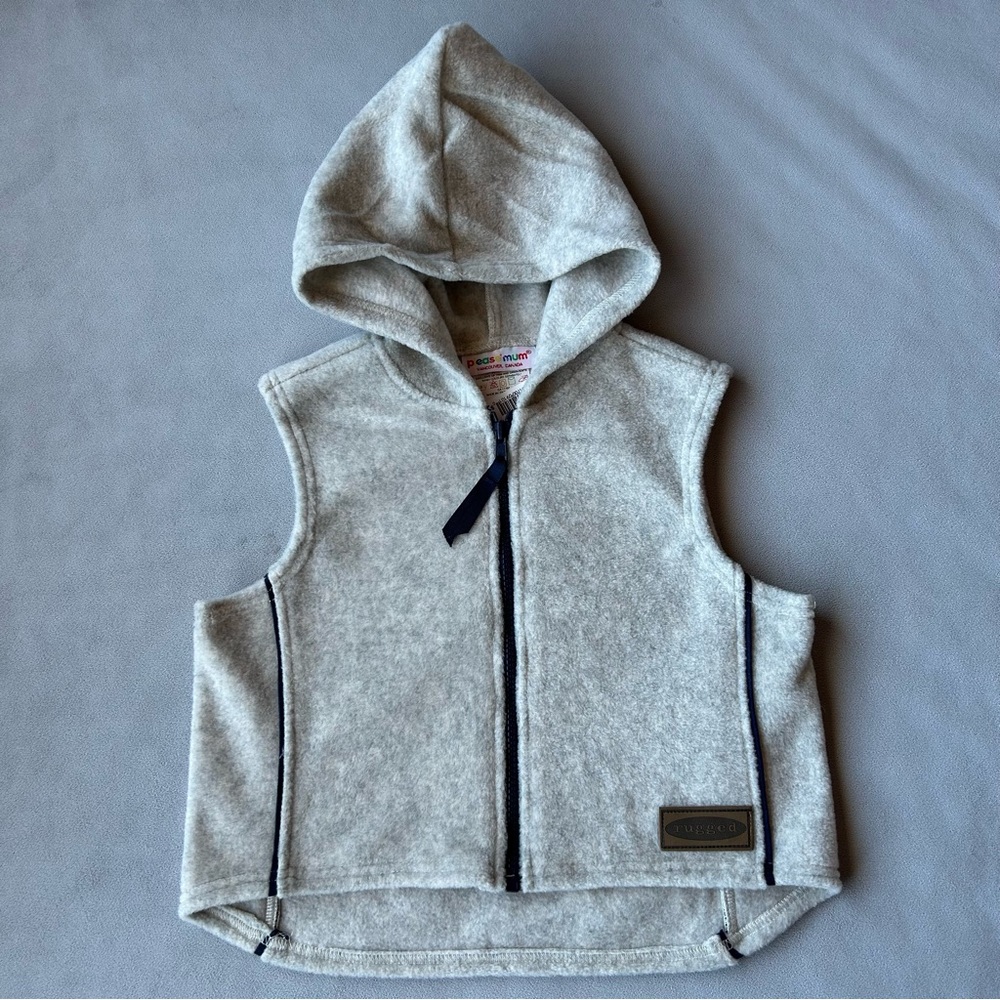 Please Mum ~ Fleece Vest with Hood ~ Kids Size S ~ Brand New!